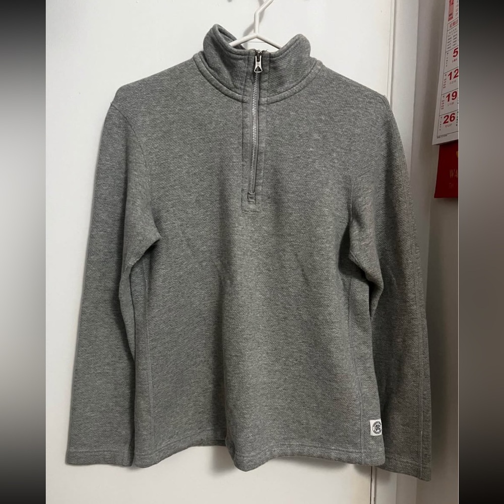Reigning Champ Zip-Up Gray Sweater